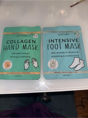Que Bella Collagen Hand Mask - Mint Green | Firming & Hydrating